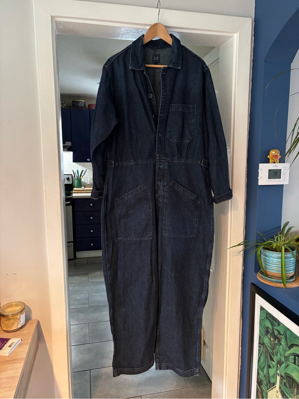GAP Indigo Denim Utility Jumpsuit